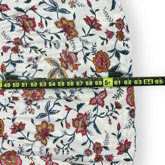 Old Navy Floral Waist Defined Braided Strap Maxi Dress Women's Large Tall White - Picture 12 of 12